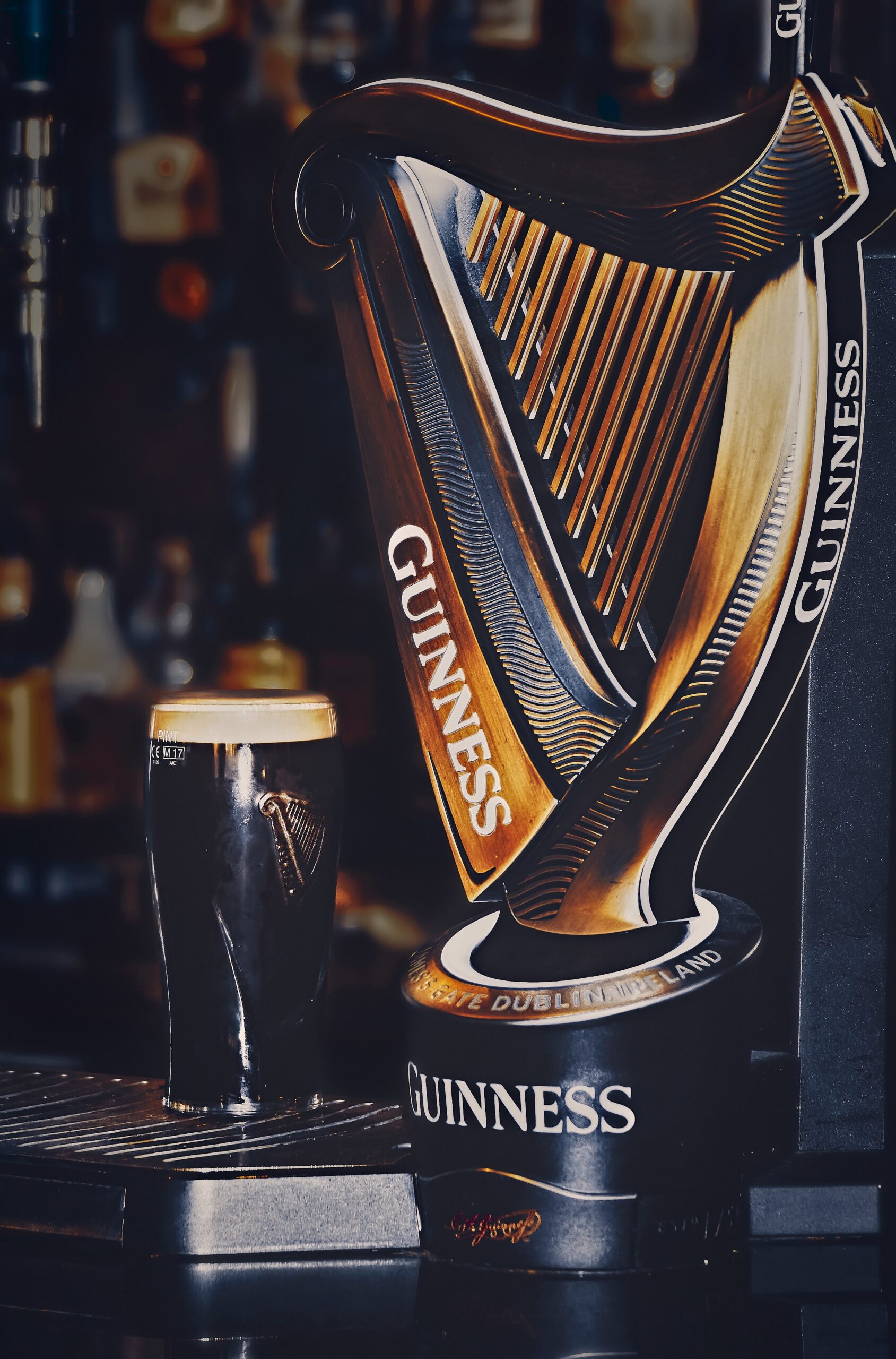 Guinness beer and harp