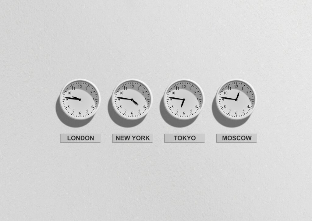 time zone clocks